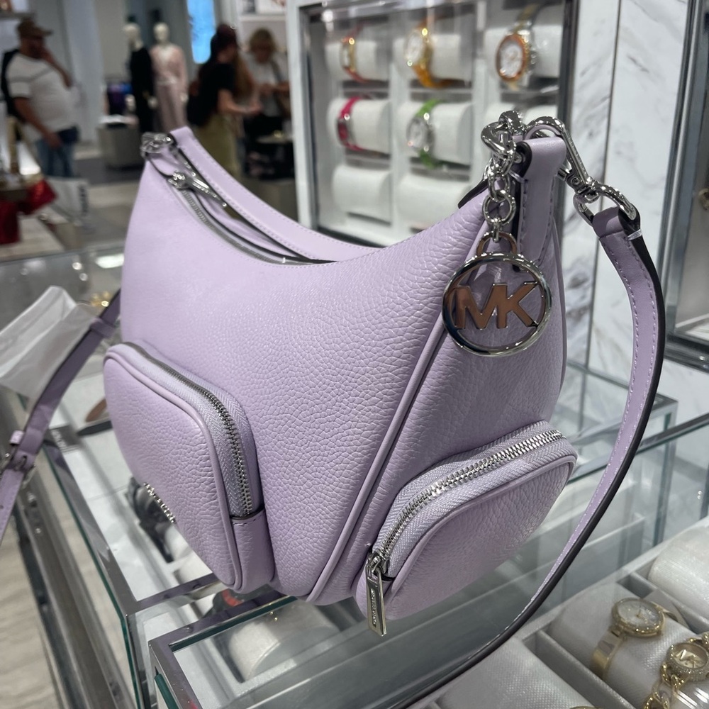 MICHAEL KORS Merritt Medium Pebbled Leather Convertible Shoulder Bag
Quartz 
NWT - Picture 12 of 16